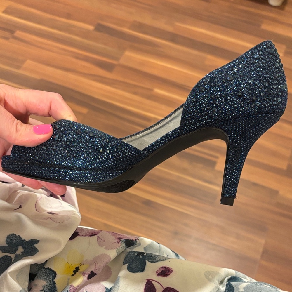 Kelly & Katie Sparkling Navy Heels